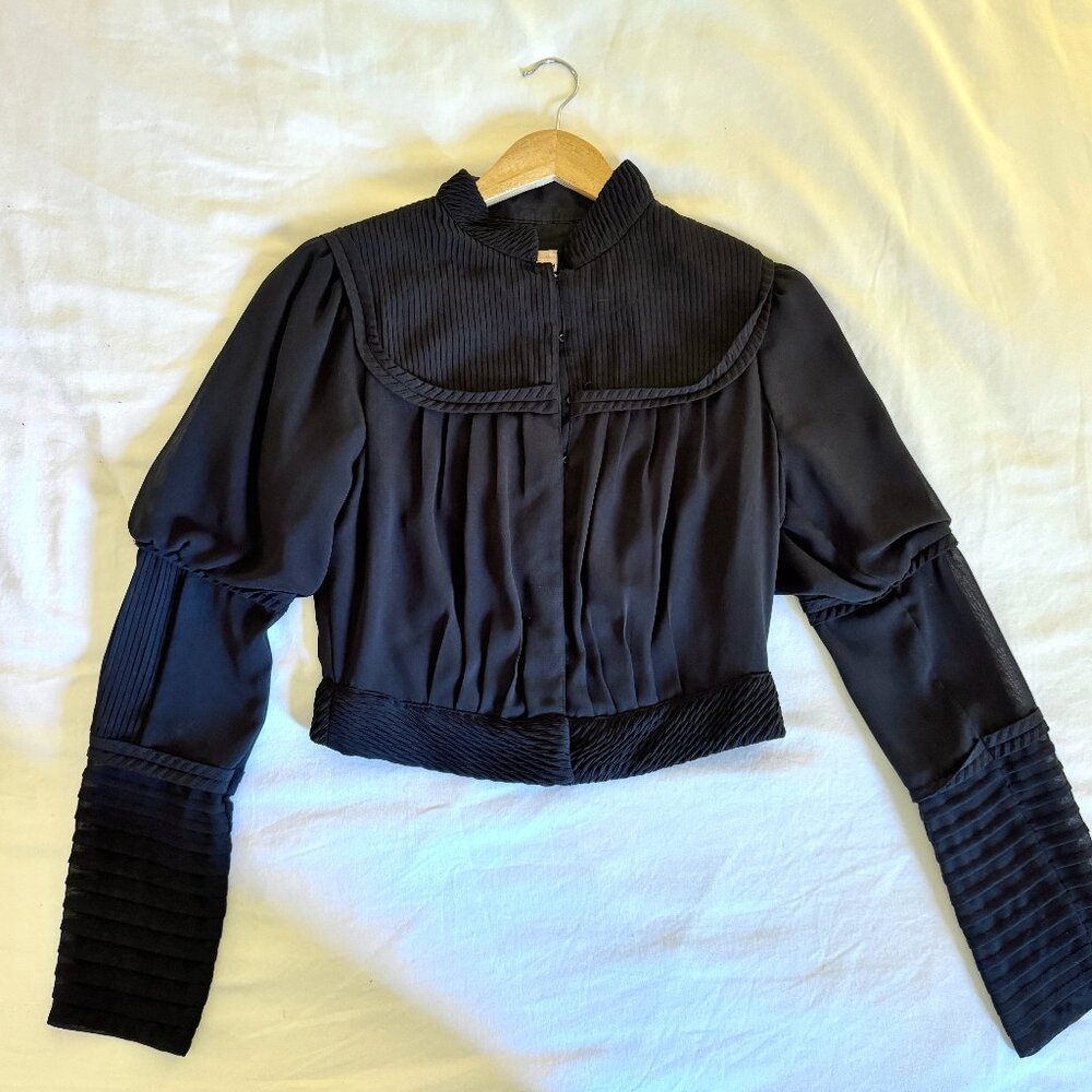 Victorian-Inspired Pintucked Sheer Edwardian Jacket by H&M